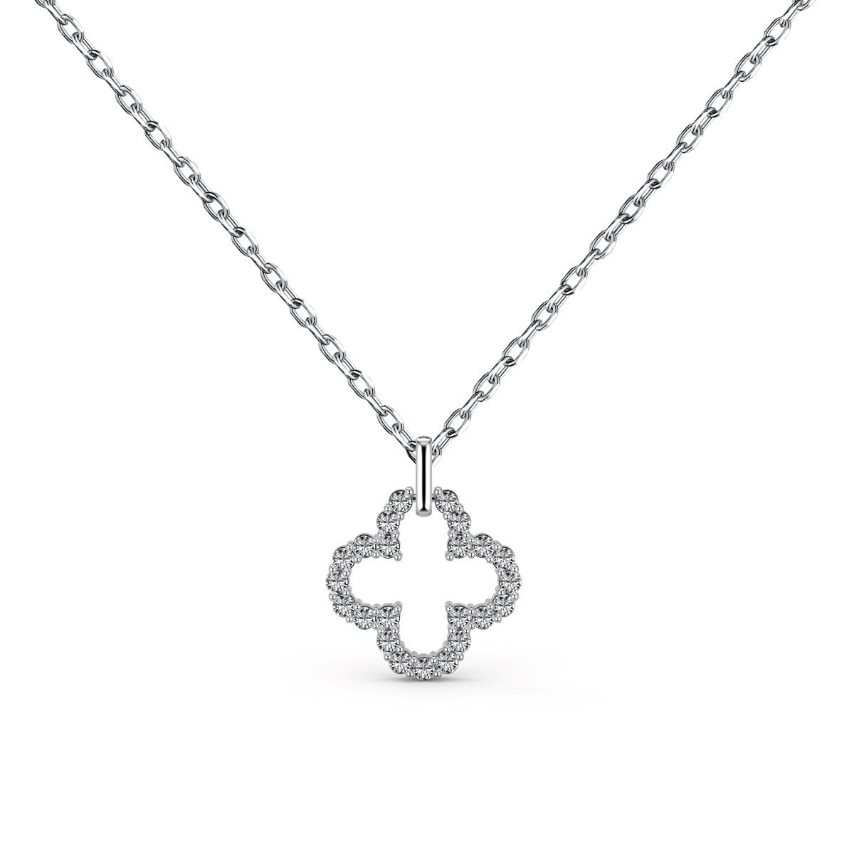 [Lora-Jewelry] Collier exquis à motif creux de trèfle à quatre feuilles