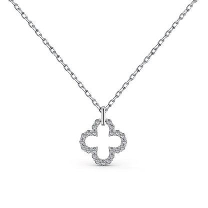 [Lora-Jewelry] Collier exquis à motif creux de trèfle à quatre feuilles