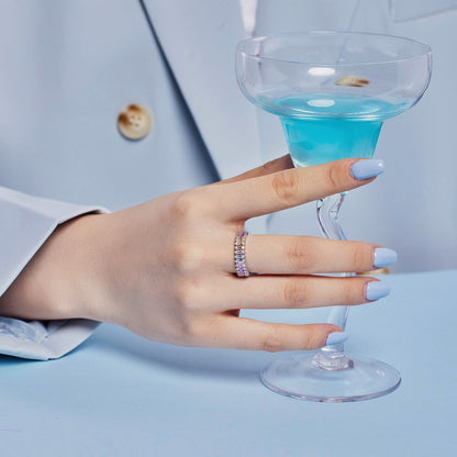 [Lora-Jewelry] Bague cocktail ornée d'une émeraude éclatante