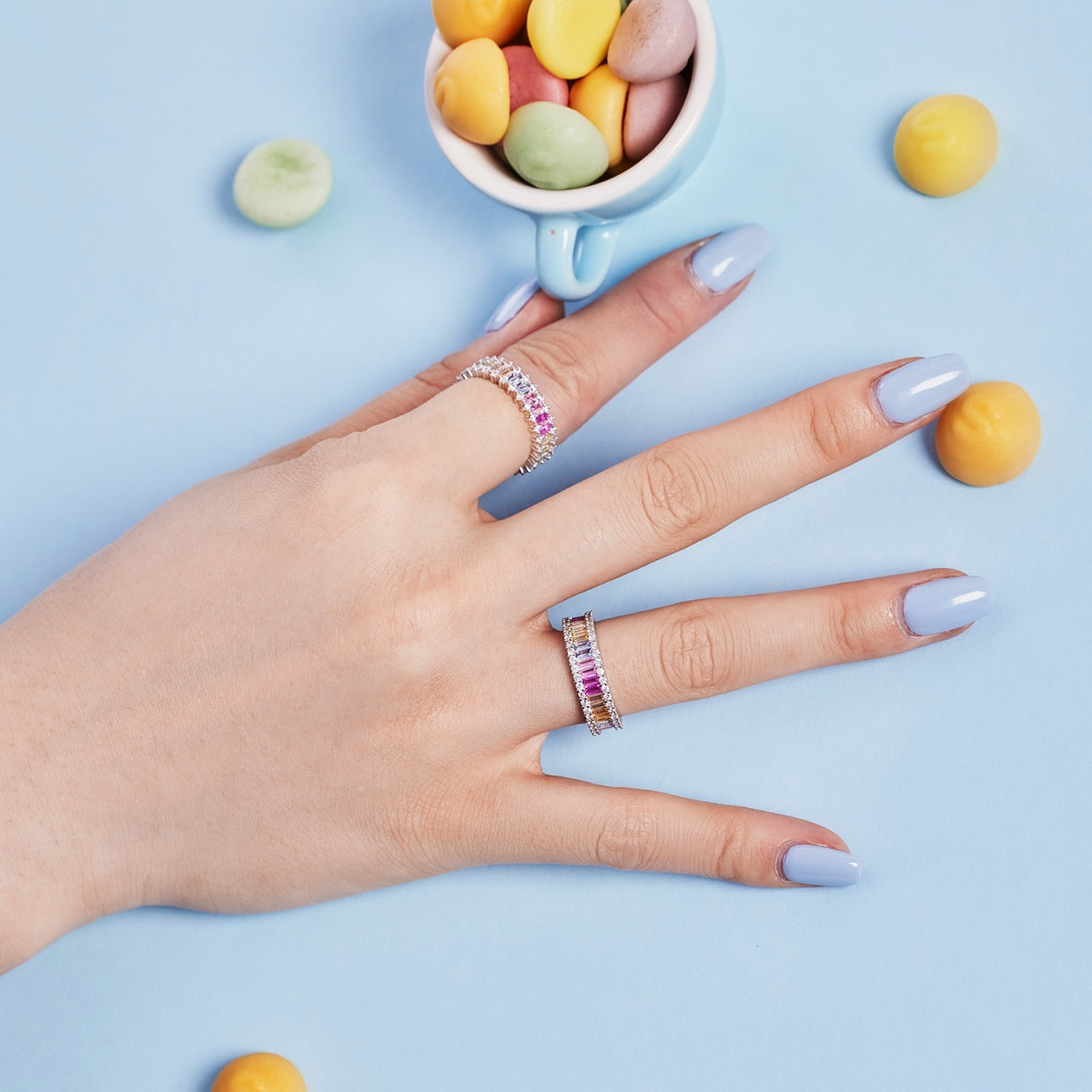 [Lora-Jewelry] Bague cocktail ornée d'une émeraude éclatante