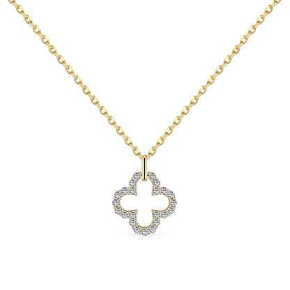 [Lora-Jewelry] Collier exquis à motif creux de trèfle à quatre feuilles