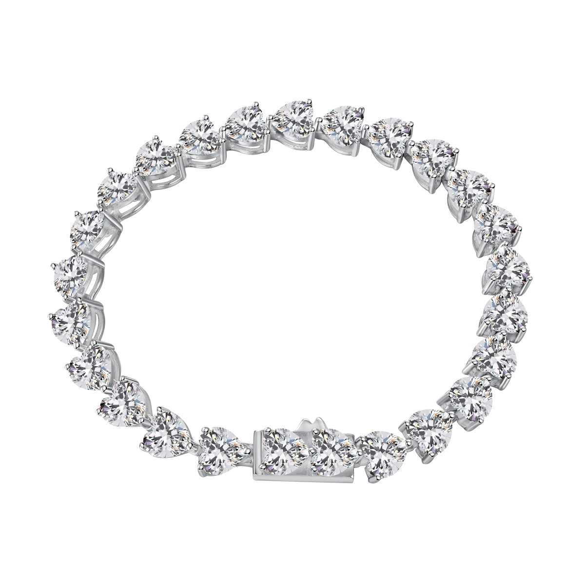 [Lora-Jewelry] Bracelet élégant et romantique en forme de cœur de 0,75 carat