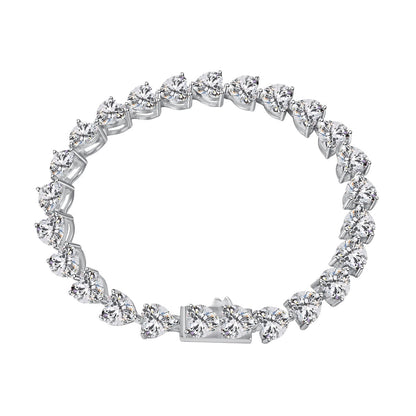 [Lora-Jewelry] Bracelet élégant et romantique en forme de cœur de 0,75 carat