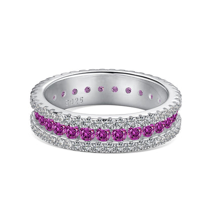 [Lora-Jewelry] Bague quotidienne délicate et colorée à taille ronde