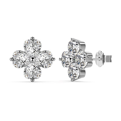 [Lora-Jewelry]Boucles d'oreilles boule trèfle à quatre feuilles