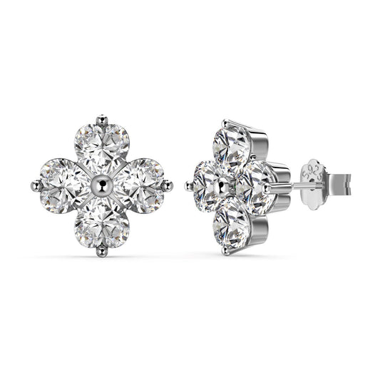 [ローラジュエリー]四つ葉のクローバーボールピアス
