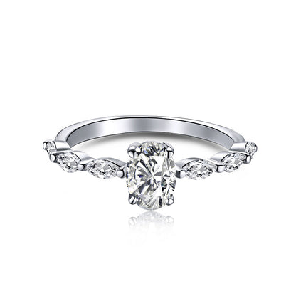 [Lora-Jewelry] Bague de fiançailles luxueuse et vibrante de 0,75 carat, taille coussin allongée