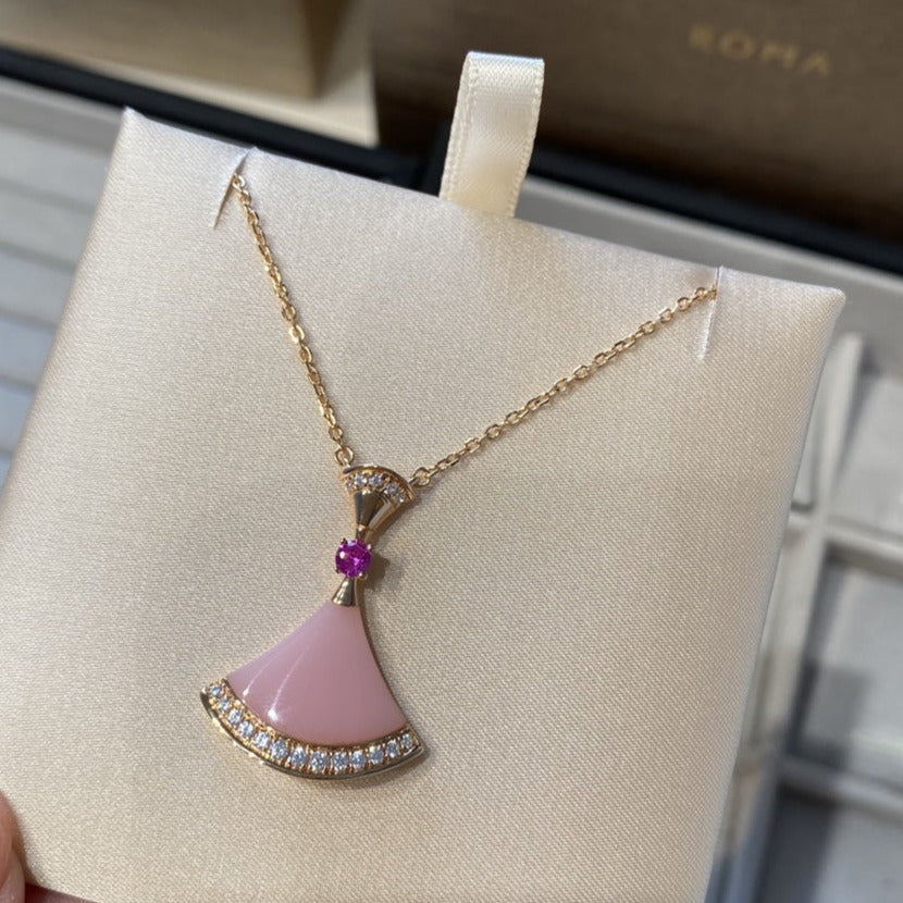 [ローラジュエリー]ドリームネックレス ピンクオパール