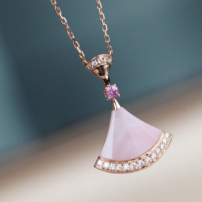 [ローラジュエリー]ドリームネックレス ピンクモップダイヤモンド