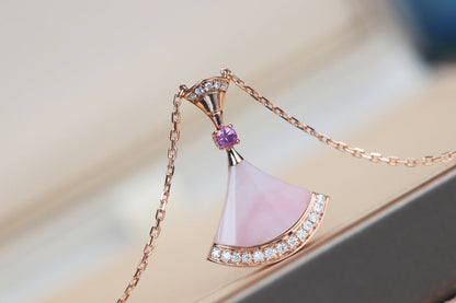 [ローラジュエリー]ドリームネックレス ピンクモップダイヤモンド