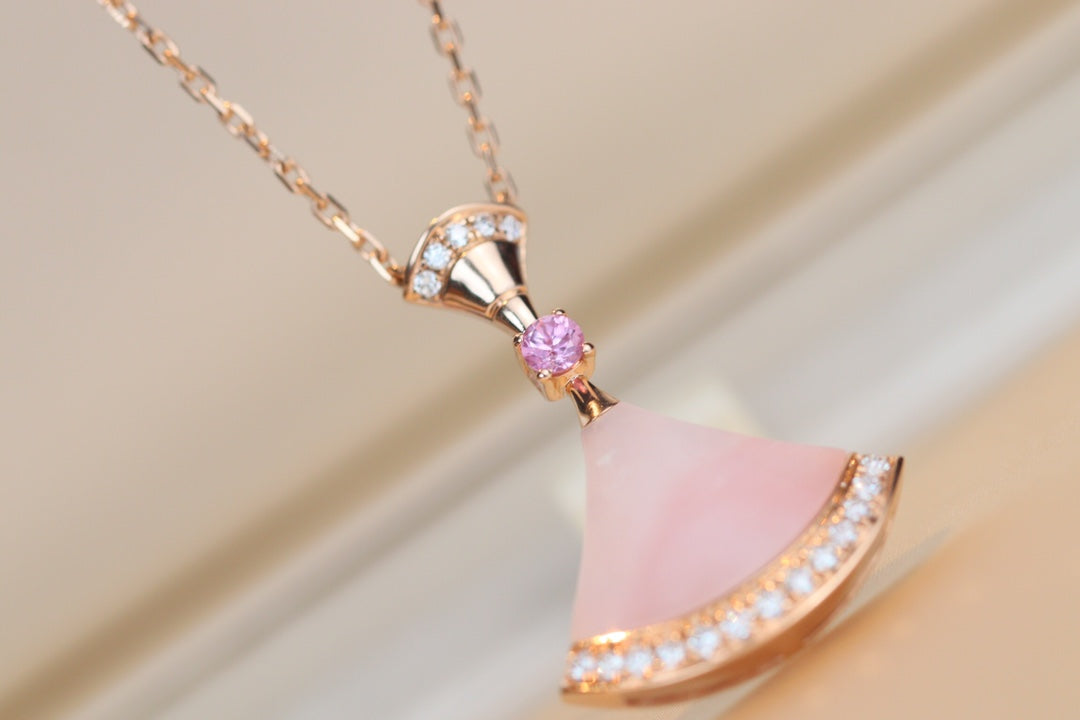 [ローラジュエリー]ドリームネックレス ピンクモップダイヤモンド