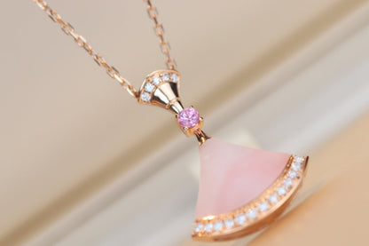 [ローラジュエリー]ドリームネックレス ピンクモップダイヤモンド