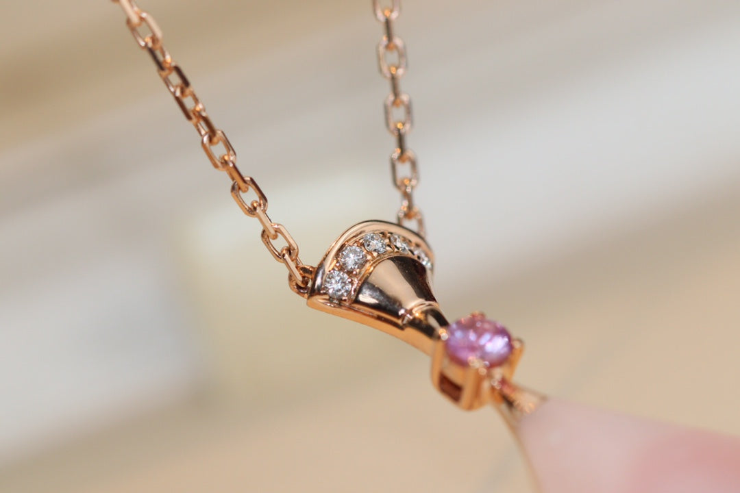 [ローラジュエリー]ドリームネックレス ピンクモップダイヤモンド