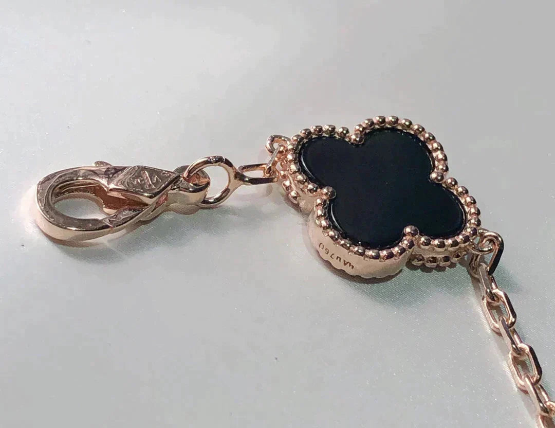 [Lora-Jewelry]CLOVER 5 MOTIFS MULTICOLOR  BRACELET