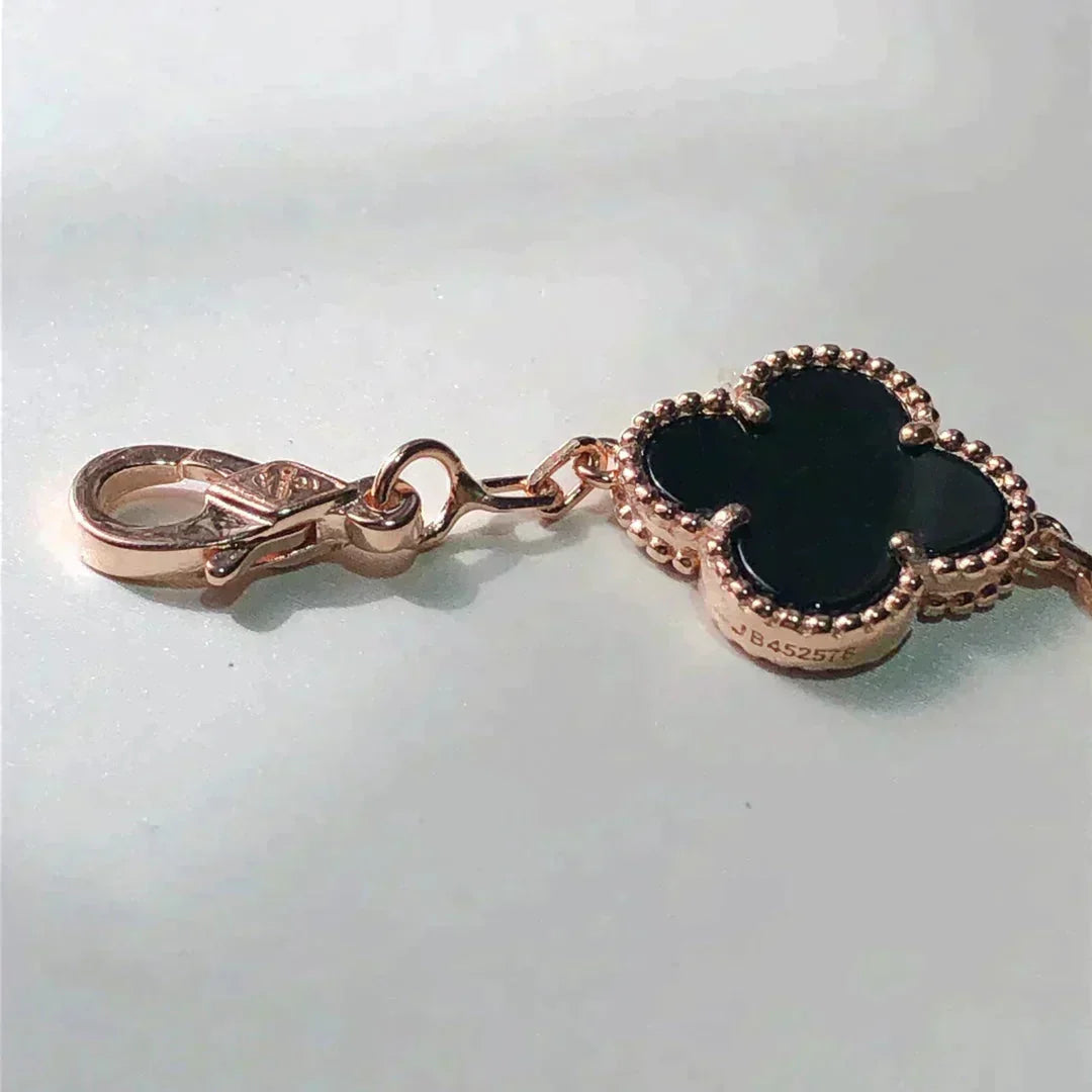 [Lora-Jewelry]CLOVER 5 MOTIFS MULTICOLOR  BRACELET