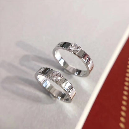 [Lora-Jewelry]LOVE RING 3.6MM 1 BIG DIAMOND
