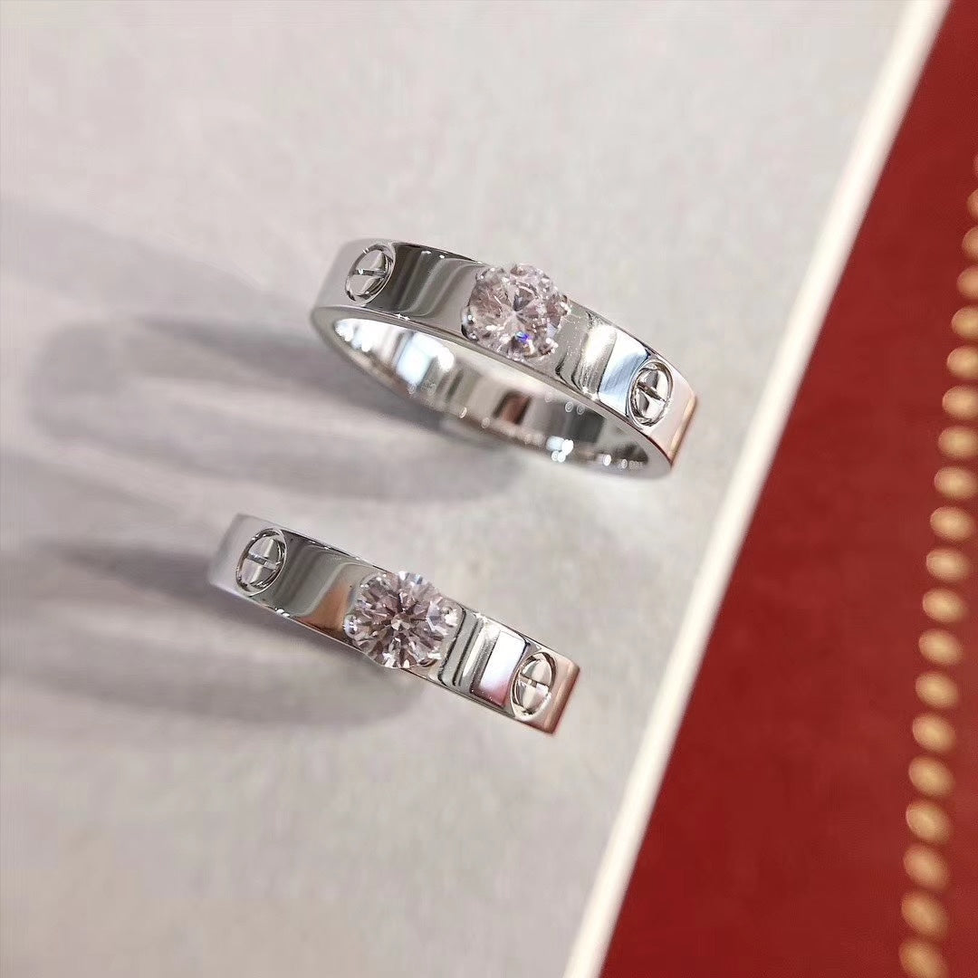 [Lora-Jewelry]LOVE RING 3.6MM 1 BIG DIAMOND