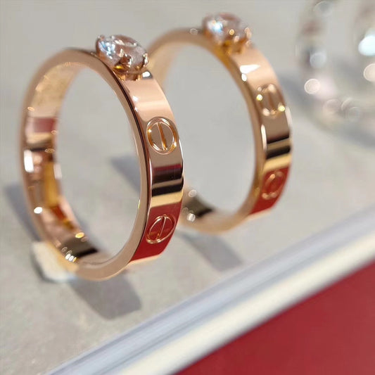 [Lora-Jewelry]LOVE RING 3.6MM 1 BIG DIAMOND