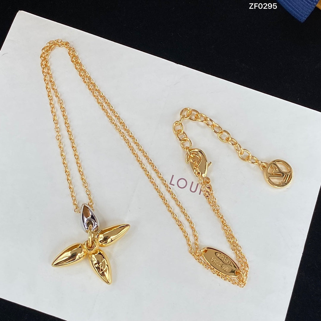 [Lora-Jewelry] COLLIER PENDENTIF LOUISETTE EN OR