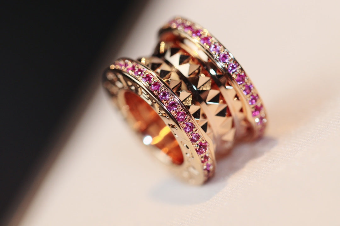 [Lora-Jewelry]ZERO 1 ROCK PINK GOLD PINK DIAMOND NECKLACE