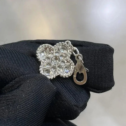 [ローラジュエリー]クローバー 5モチーフ ダイヤモンドブレスレット シルバー