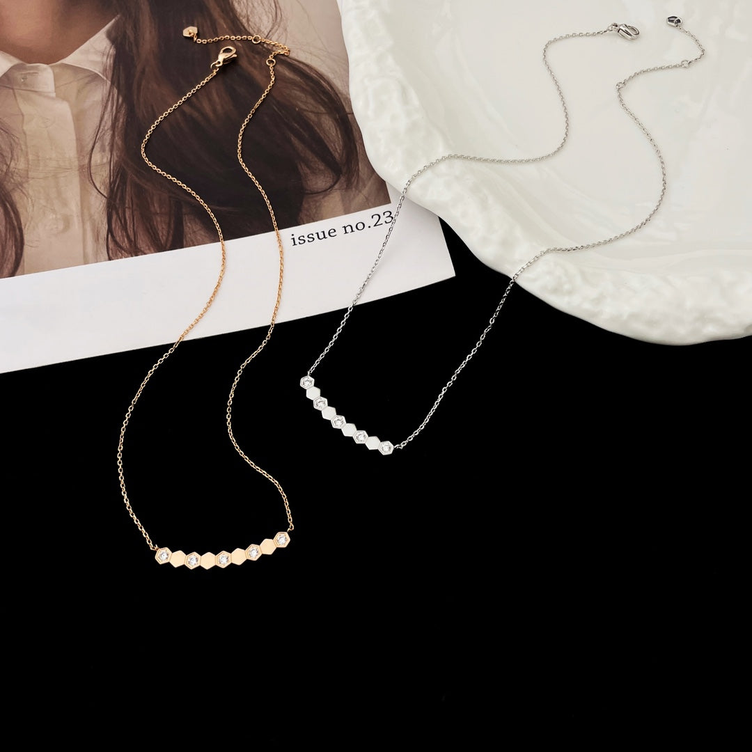 [Lora-Jewelry]BEE MY LOVE DIAMOND NECKLACE
