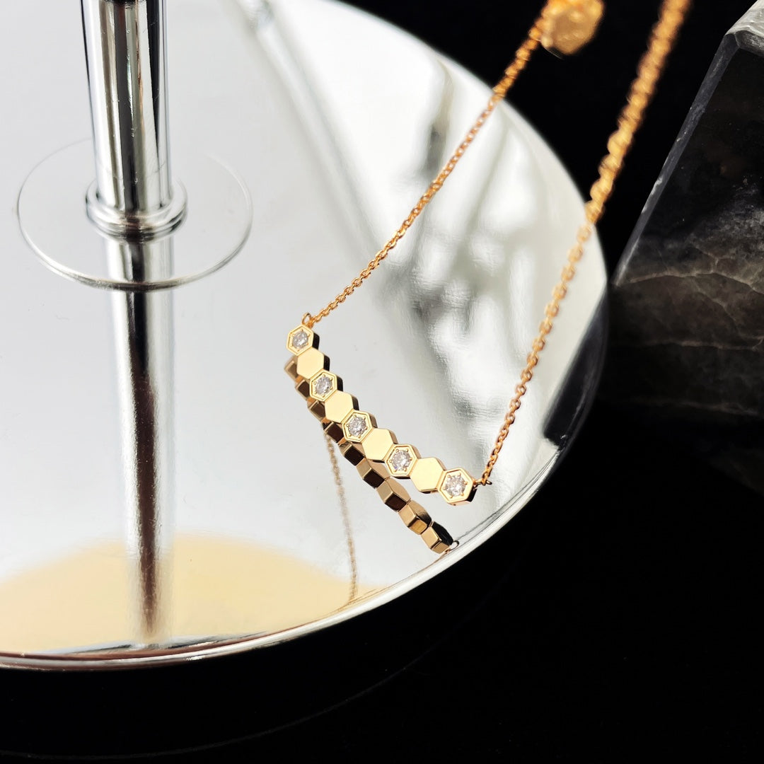 [Lora-Jewelry]BEE MY LOVE DIAMOND NECKLACE