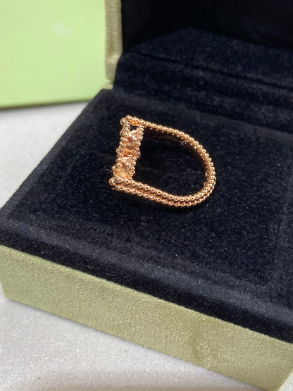 [Lora-Jewelry]CLOVER RIVERSIBLE PINK GOLD RING