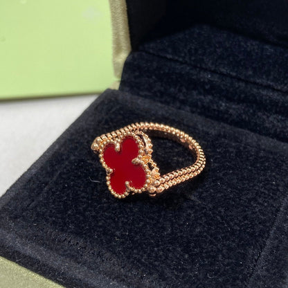 [Lora-Jewelry]CLOVER RIVERSIBLE PINK GOLD RING