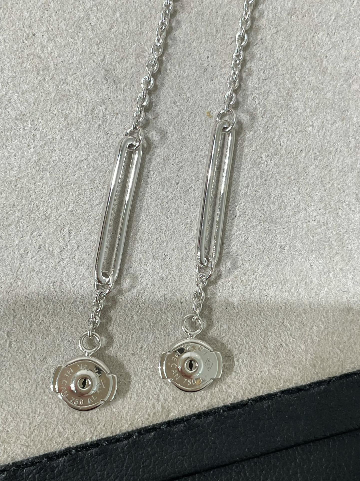 [Lora-Jewelry]Boucles d'oreilles pendantes en diamants Chaine Chaos
