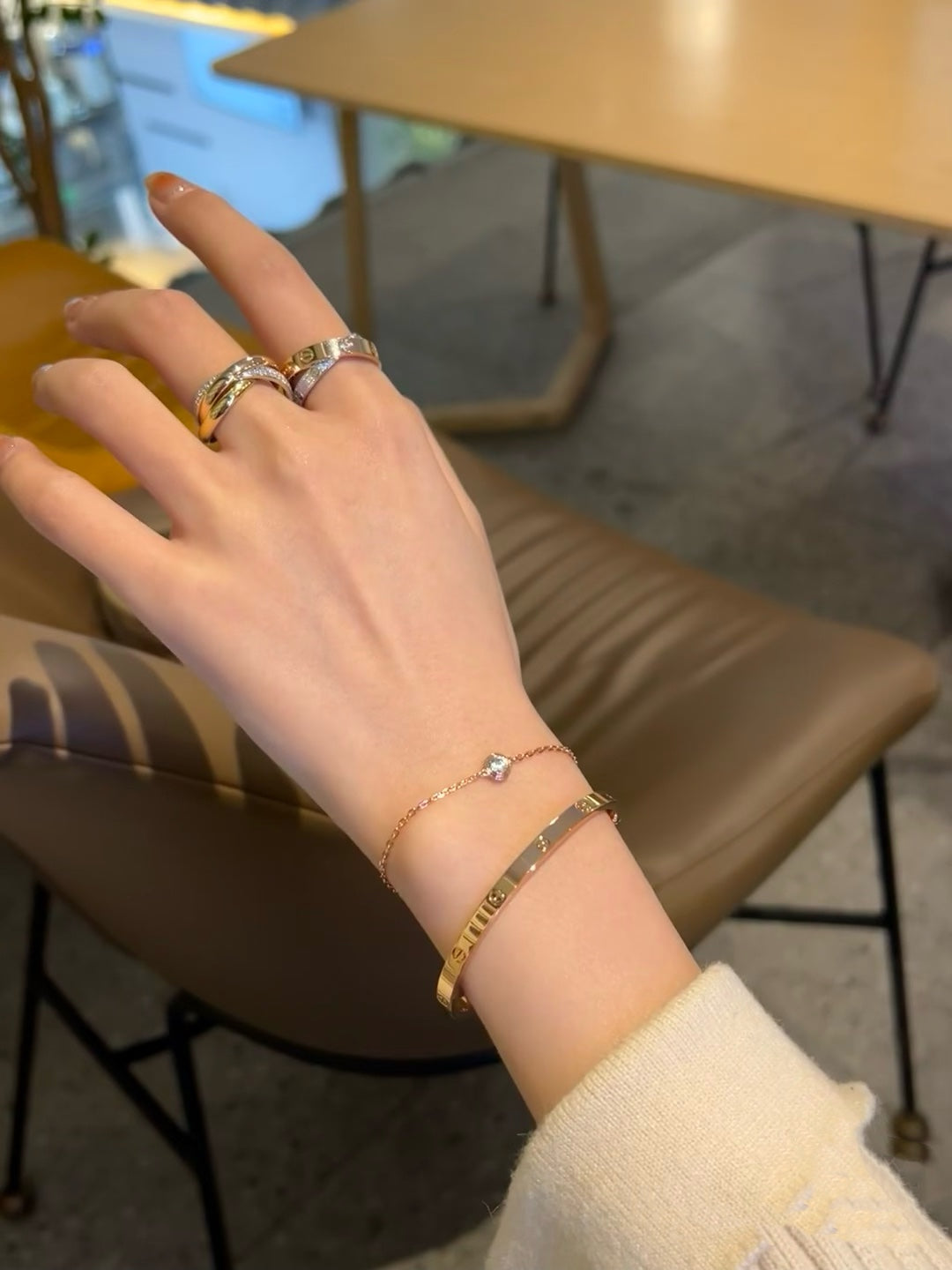 [ローラジュエリー]ダムール ダイヤモンド リンク ブレスレット