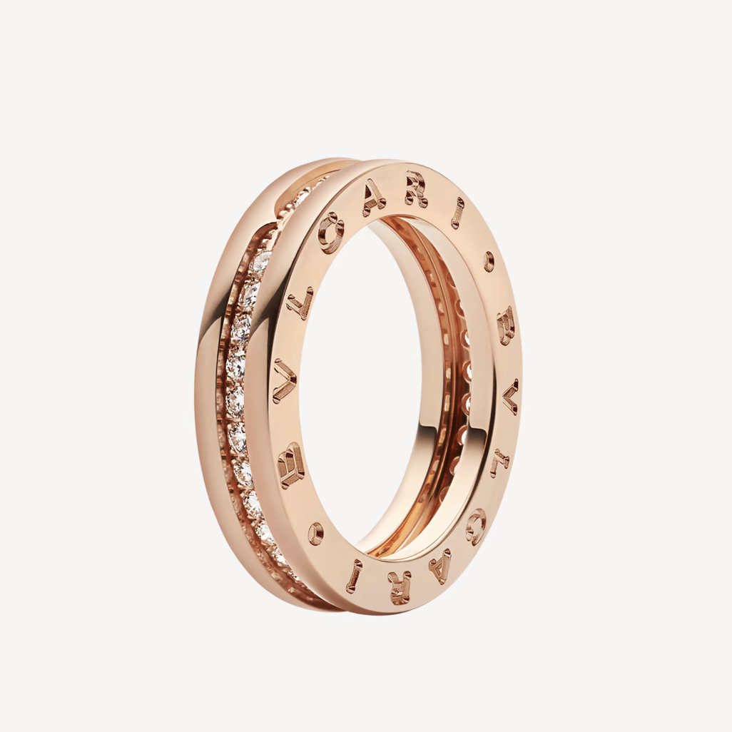 [Lora-Jewelry]ZERO 1 ONE-BAND PAVED DIAMONDS ON THE SPIRAL RING