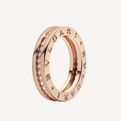 [Lora-Jewelry]ZERO 1 ONE-BAND PAVED DIAMONDS ON THE SPIRAL RING