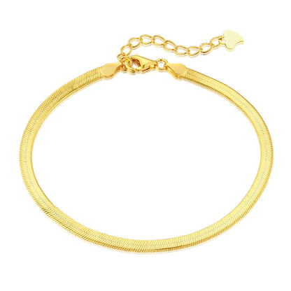 [Lora-Jewelry]Flat Snake Bone Chain Blade Necklace