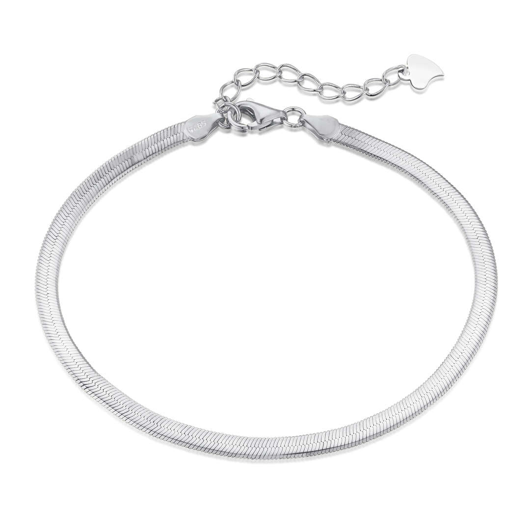 [Lora-Jewelry]Flat Snake Bone Chain Blade Necklace