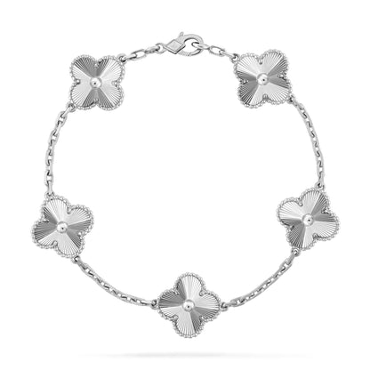 [Lora-Jewelry]CLOVER SILVER 5 MOTIFS BRACELET