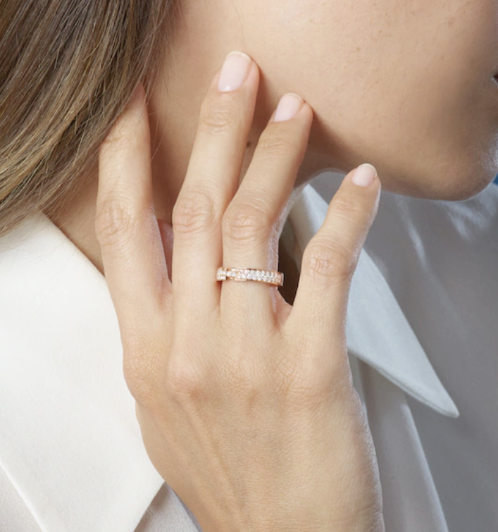 [Lora-Jewelry]ALLIANCE LIENS VIDENCE PAVED DIAMOND 4MM RING