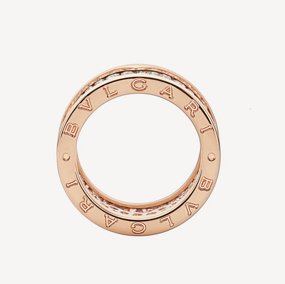 [Lora-Jewelry]ZERO 1 WITH PAVED DIAMONDS ON THE SPIRAL RING