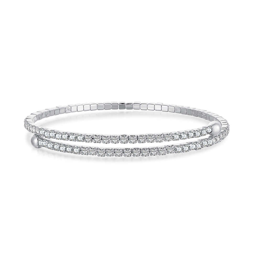 [Lora-Jewelry] Bracelet fantaisie rond avec rangée de diamants