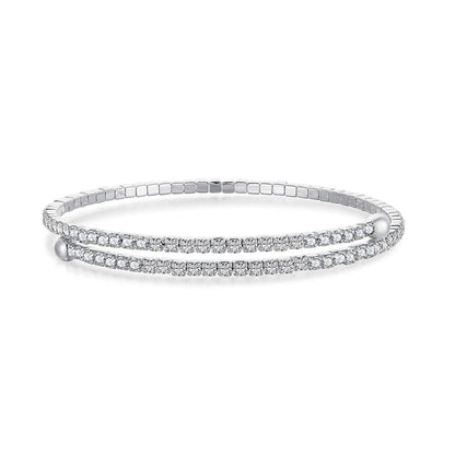 [Lora-Jewelry] Bracelet fantaisie rond avec rangée de diamants