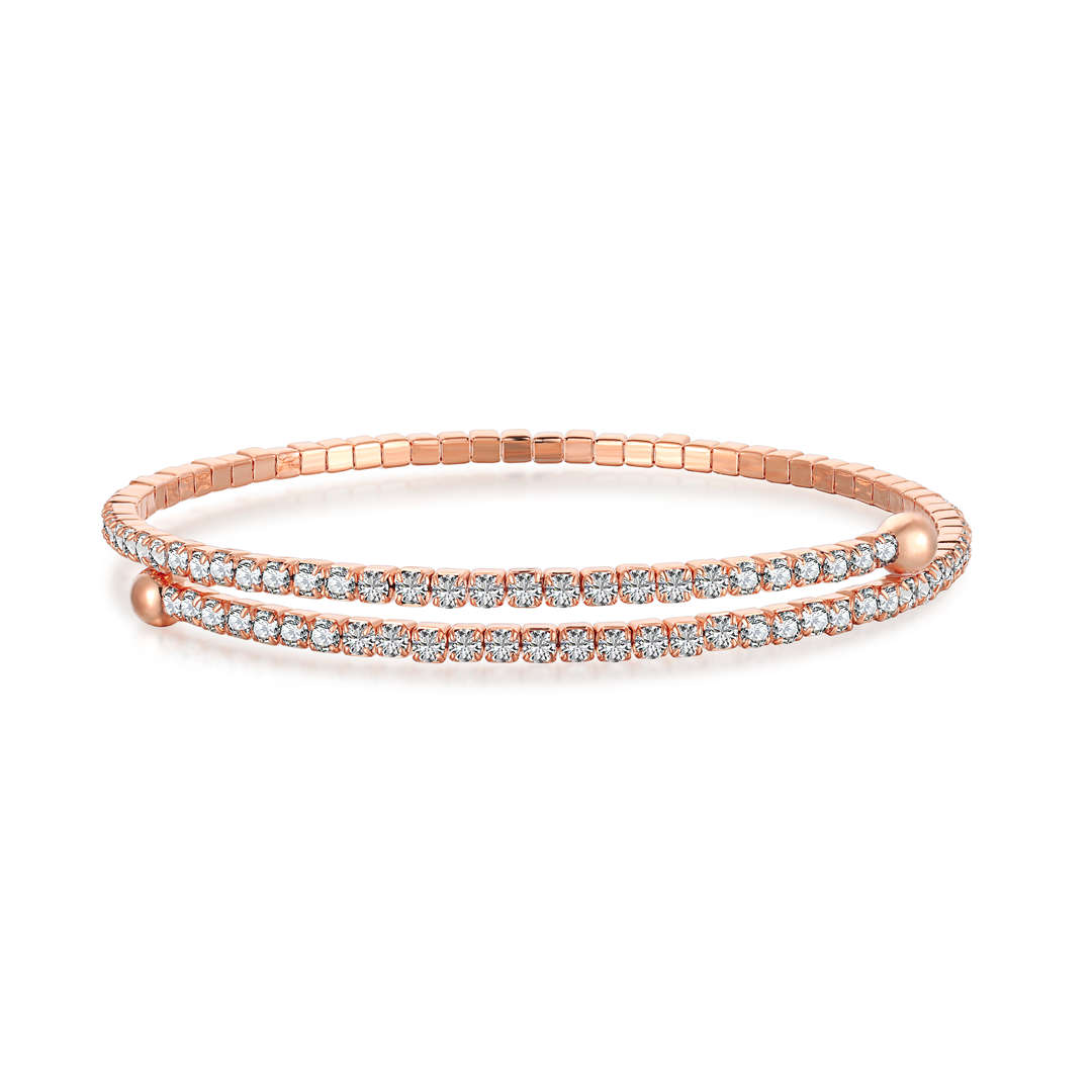 [Lora-Jewelry] Bracelet fantaisie rond avec rangée de diamants