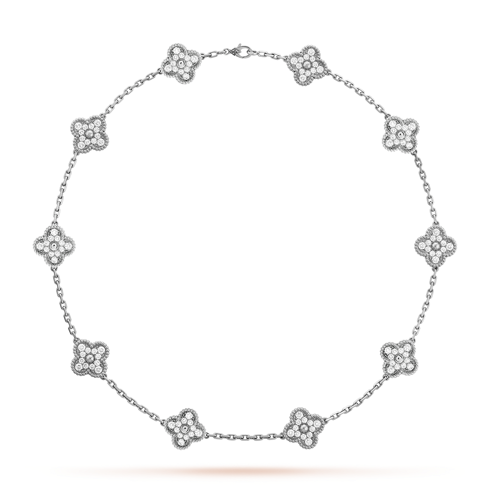 [Lora-Jewelry] COLLIER DIAMANT 10 MOTIFS TRÈFLE
