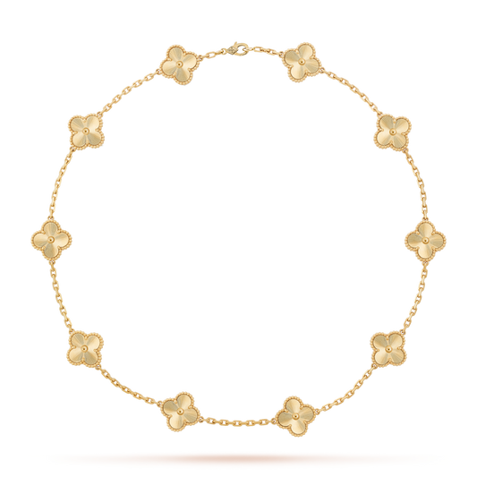 [Lora-Jewelry]CLOVER 10 MOTIFS LASER NECKLACE