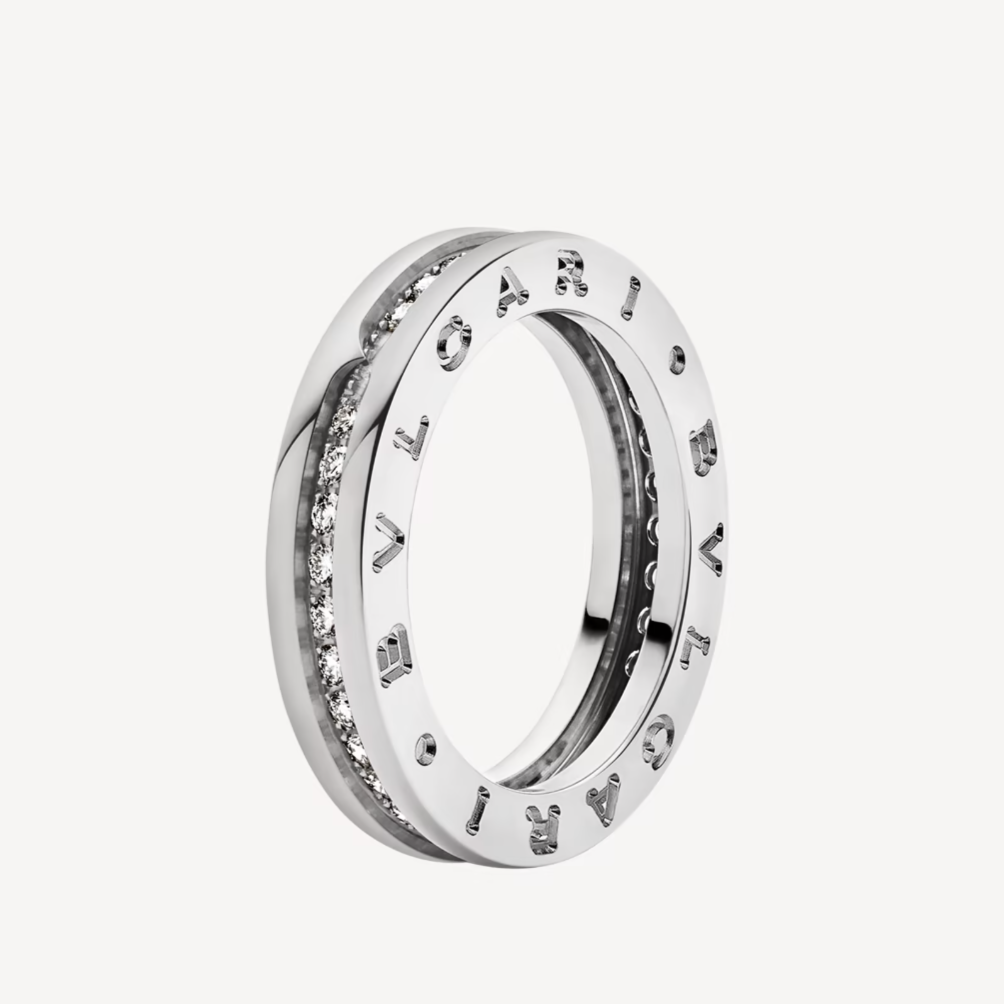 [Lora-Jewelry]ZERO 1 ONE-BAND PAVED DIAMONDS ON THE SPIRAL RING