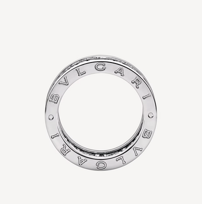 [Lora-Jewelry]ZERO 1 WITH PAVED DIAMONDS ON THE SPIRAL RING
