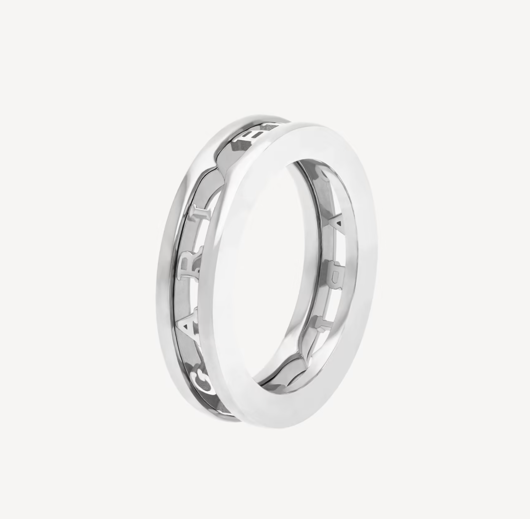 [Lora-Jewelry]ZERO 1 ONE-BAND WITH OPENWORK LOGO SPIRAL RING