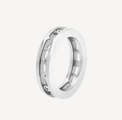 [Lora-Jewelry]ZERO 1 ONE-BAND WITH OPENWORK LOGO SPIRAL RING