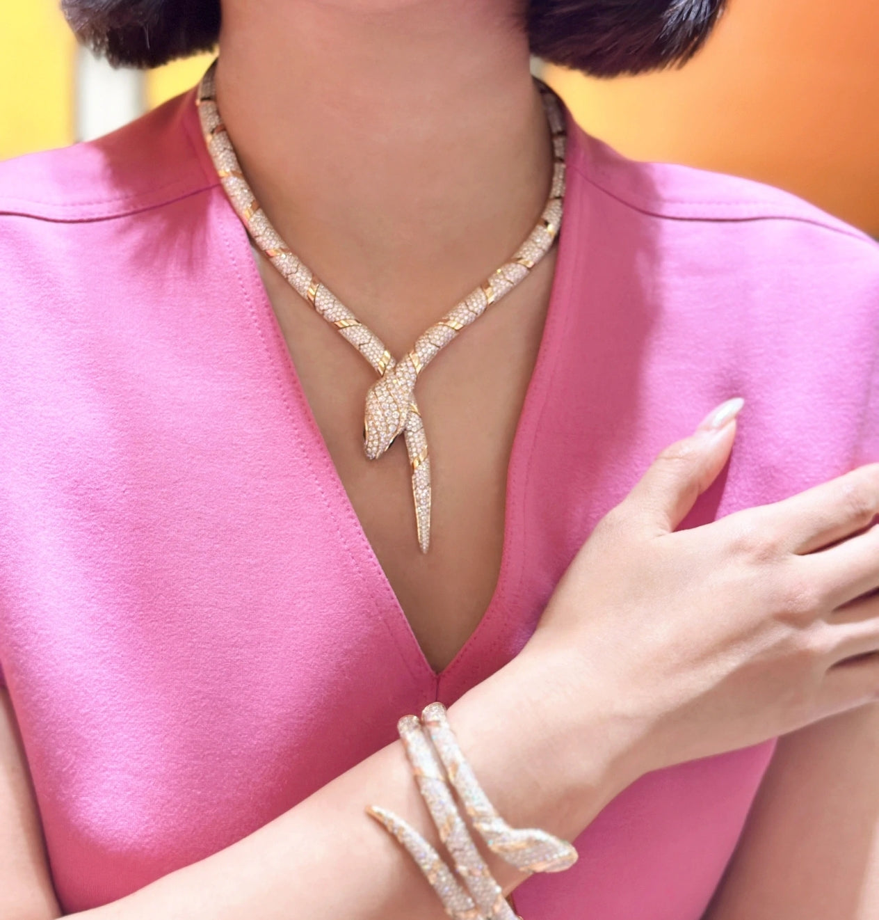 [Lora-Jewelry]HAUTE COUTURE GOLD SERPENTI NECKLACE