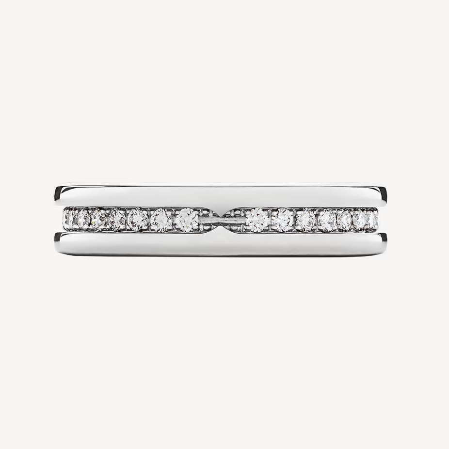 [Lora-Jewelry]ZERO 1 ONE-BAND PAVED DIAMONDS ON THE SPIRAL RING