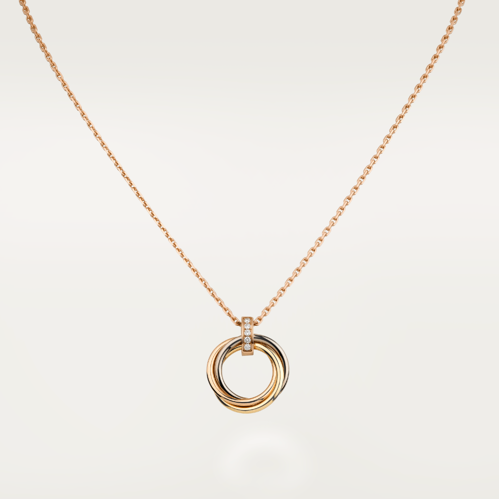[Lora-Jewelry]TRINITY NECKLACE GOLD  DIAMONDS